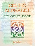 Celtic Alphabet Coloring Book Large Capital Letter Monograms