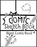 Comic Sketch Book Blank Comic Book Create Your Own Drawing Cartoons And Comics Large Print 85x 11 120 Pages Drawing Comics