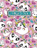 Sketchbook Cute Unicorn Kawaii Sketchbook For Girls With 100 Pages Of 85x11 Blank Paper For Drawing Doodling Or Learning To Draw Sketch Books For Kids Volume 1
