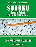 Sudoku Large Print Puzzle Book For Adults 200 Medium Puzzles Puzzle Books Plus