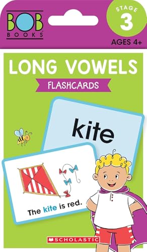 Cover of Bob Books - Long Vowels Flashcards Phonics, Ages 4 and up, Kindergarten (Stage 3: Developing Reader)
