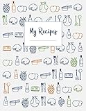 My Recipes The Xxl Doityourself Cookbook To Note Down Your 120 Favorite Recipes Letter Format