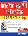 Write Your Legal Will in 3 Easy Steps - CAN: Everything you need to write a legal will
