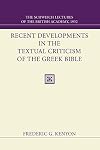 Recent Developments in the Textual Criticism of the Greek Bible