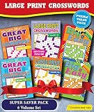 Kappa Super Saver Large Print Crosswords Puzzle Packset Of 6 Full Size Books