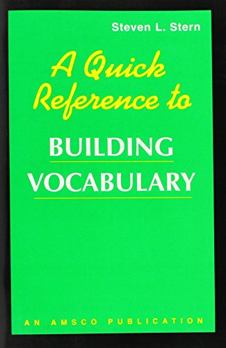 Cover of A Quick Reference to Building Vocabulary