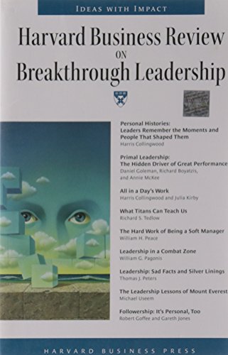Harvard Business Review on Breakthrough Leadership book cover