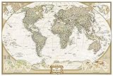 National Geographic World Executive Wall Map Laminated Poster Size 36 X 24 Inches National Geographic Reference Map