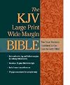 The Holy Bible: King James Version, Burgundy, Bonded Leather, Wide Margin