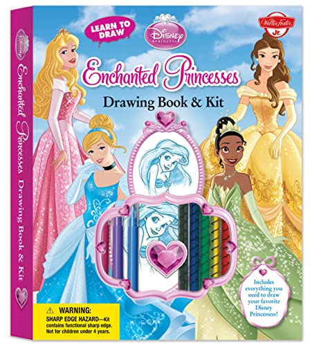 Cover of Learn to Draw Disney's Enchanted Princesses Drawing Book and Kit