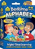 School Zone Bedtime Alphabet Interactive Flash Cards Ages 3 To 6 Preschool And Kindergarten Shadow Art Letters Letter Sounds Stencils Shapes Mini Flashlight Included Write On Learning
