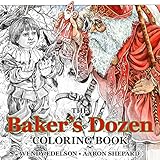 The Bakers Dozen Coloring Book A Grayscale Adult Coloring Book And Childrens Storybook Featuring A Christmas Legend Of Saint Nicholas