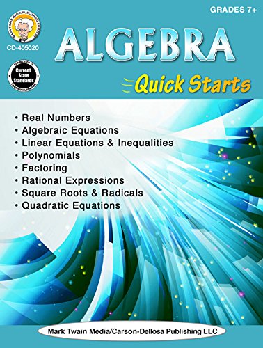 Algebra Quick Starts, Grades 7 - 12 cover