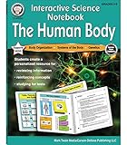 Mark Twain The Human Body Science Book, Personalized Study Guide Covering Anatomy, Genetics, and More Biology, Interactive Notebook for Grades 5 and Up