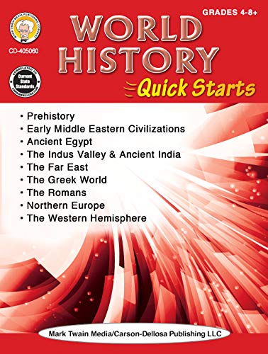 World History Quick Starts Workbook, Grades 4 - 12 cover