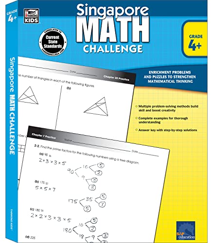 Singapore Math Challenge 4th Grade Workbooks cover