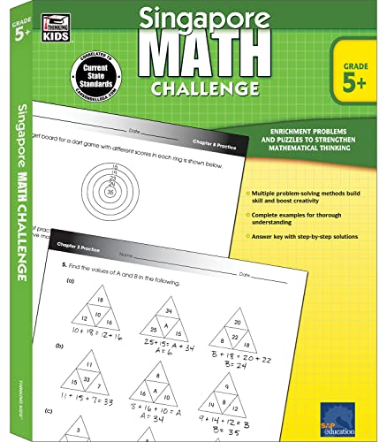 Singapore Math Challenge 5th Grade Workbooks cover
