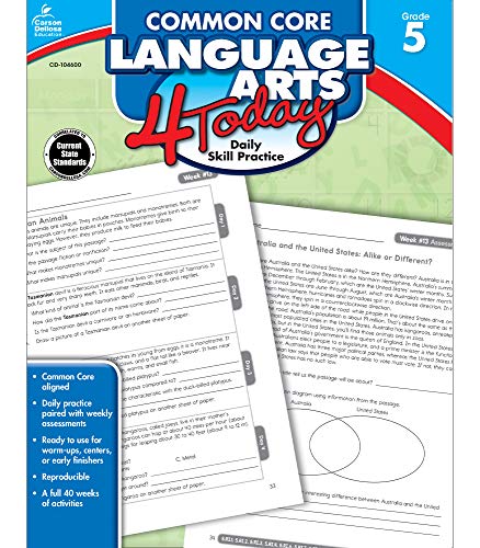 Carson Dellosa Common Core Language Arts 4 Today, Grade 5 cover