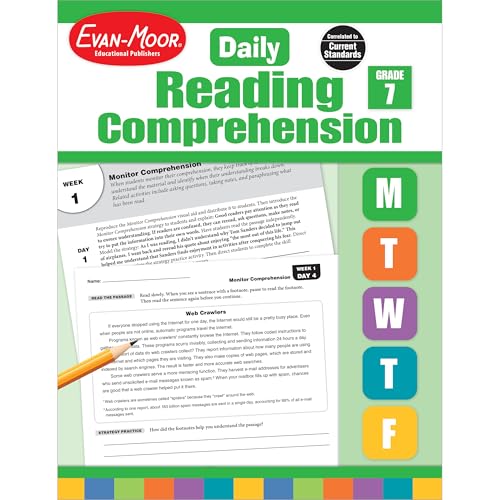 Evan-Moor Daily Reading Comprehension, Grade 7 cover