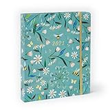 Katie Daisy 2021 Hardcover Deluxe Planner 75 X 9 Closed