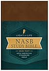 The Light for Life: Nasb, Golden Caramel, Study Bible
