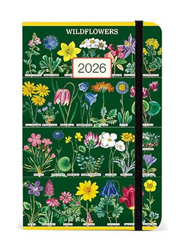 Cavallini 2026 Vintage-Inspired Wildflowers Weekly Planner, 4 x 6 inches, 12 Month Week-At-A-Glance Planner, Ideal for travel lovers, Small and Cute (AG2026/WF)