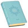 KJV Holy Bible, Compact Large Print Faux Leather Red Letter Edition Ribbon Marker, King James Version, Aqua Blue (KJV Compact LP Editions)