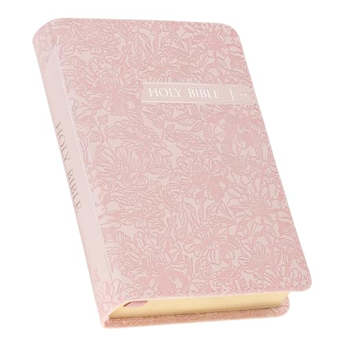 KJV Holy Bible, Mini Pocket Size, Red Letter Edition, Reading Plan, Thematic Verse Finder, Ribbon Bookmark, King James Version, Vegan Leather, Pink, 5.6" x 3.9" (KJV Pocket Editions)