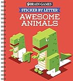 Brain Games Sticker By Letter Awesome Animals Sticker Puzzles Kids Activity Book