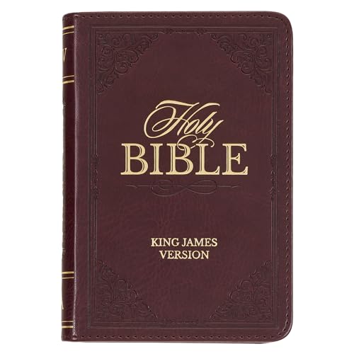 KJV Holy Bible, Mini Pocket Size, Faux Leather Red Letter Edition - Ribbon Marker, King James Version, Burgundy (KJV Pocket Editions)