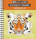 Brain Games - Sticker by Number: Animals - 2 Books in 1 (42 Images to Sticker)