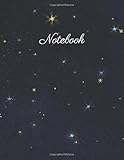 Notebook Starry Night Lined Journalnotebooksketchbookdiary 110 Pages 85x11 Large Print Soft Cover Glossy Finish