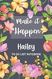 Make It Happen Hailey Todo List Notebook To Do List Dot Grid Matrix Journal Checklist Paper Daily Work Task Checklist Planner School Home Office Time Management