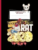 Year Of The Rat 2020 Composition Notebook Artistic Chinese Rat With Cheese Small Writing Note Book 100 Lined Pages 8 Blank Sheets Lunar New Year Gifts Vol 2