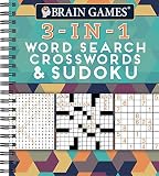 Brain Games 3in1 Word Search Crosswords Sudoku
