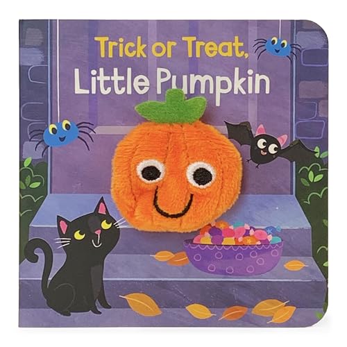 Trick Or Treat Little Pumpkin Finger Puppet Halloween Board Book Ages 0-4 (Children's Interactive Finger Puppet Board Book)
