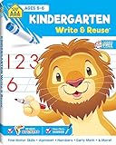 School Zone Kindergarten Write Reuse Workbook Ages 5 To 6 Spiral Bound Writeon Learning Wipe Clean Includes Dry Erase Marker Early Math And More School Zone Write Reuse Workbook