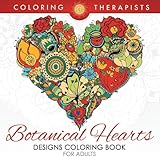 Botanical Hearts Designs Coloring Book For Adults