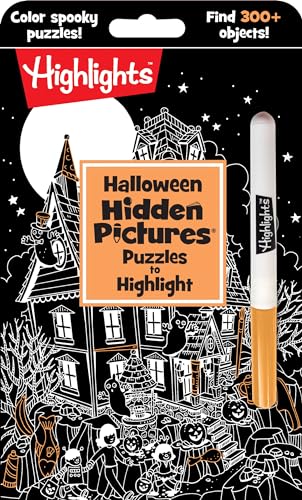 Halloween Hidden Pictures Puzzles to Highlight: Halloween Kids Book with Over 300 Hidden Objects to Seek and Find in Spooky White-on-Black Puzzles with Neon Highlighter