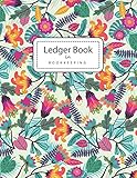 Ledger Books For Bookkeeping Colorful Flowers 4 Column Accounting Ledger Book Columnar Notebook Budgeting And Money Management Home School Office Supplies Business Record Notebook