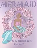 Mermaid Activity And Coloring Book Kids 410 Cute Coloring Dot To Dot And Word Search Puzzles Provide Hours Of Fun For Young Children