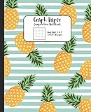 Graph Paper Composition Notebook Quad Ruled 5 Squares To 1 Inch Grid Paper Science Math Graphing Notebook 5x5 75 X 925 Ananas Pineapple Teal Stripes