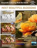 Next Beautiful Blossoms Grayscale Colouring Book For Adults Low Contrast Edition Full Pages Simply Coloring By Lech