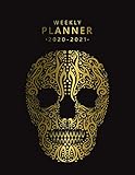 Weekly Planner 20202021 2 Year Weekly Daily View Organizer Agenda With Todos Funny Holidays Inspirational Quotes Vision Boards Notes Pretty Black Gold Tribal Skull