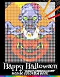 Happy Halloween Color By Numbers For Adults Mosaic Coloring Book Stress Relieving Design Puzzle Quest