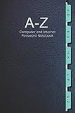 Az Computer And Internet Password Notebook For Storing Website And Social Media Login Passwords