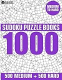 1000 Sudoku Puzzles 500 Medium 500 Hard Medium To Hard Sudoku Puzzle Book For Adults With Answers