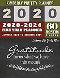 5 Year Planner 20202024 5 Year Planner For Women 60 Months Calendar Large Size 85 X 11 20202024 Planner Organizer And Password Logbook Positive Word Design 5 Year Monthly Planner 20202024