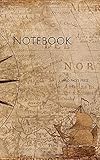 Notebook Compass Map Nautical Antique Navigation Vintage Captain Ship