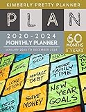 5 Year Monthly Planner 20202024 Personal Calendar Planner 5 Year Monthly Schedule Organizer Agenda Planner For The Next Five Years 60 Months Notebook Large Size Post It Plan Design